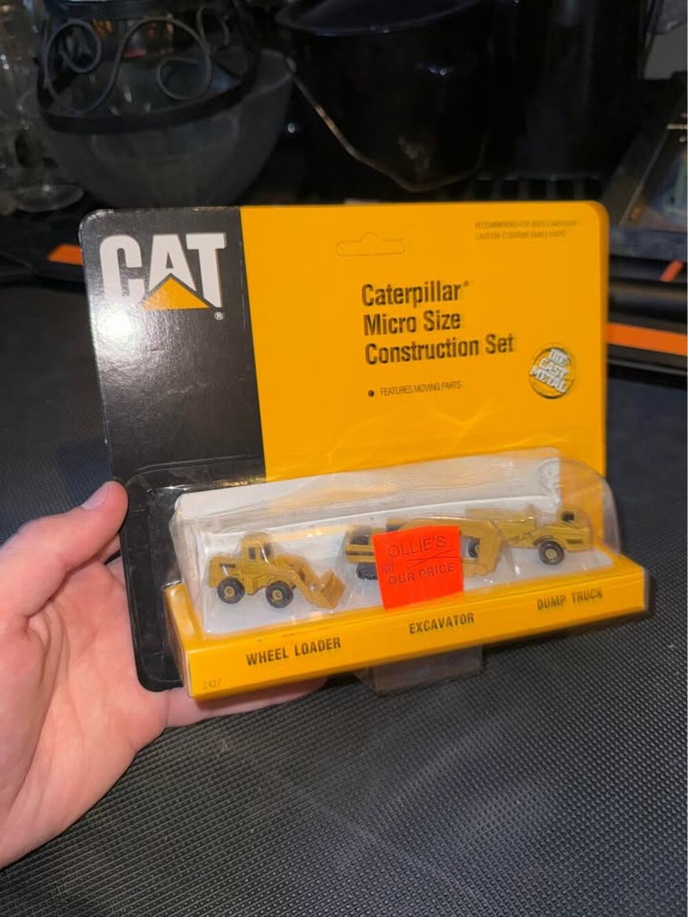 Caterpillar Micro Size Construction Set Loader, Excavator, Truck Ertl 1991 MOSC